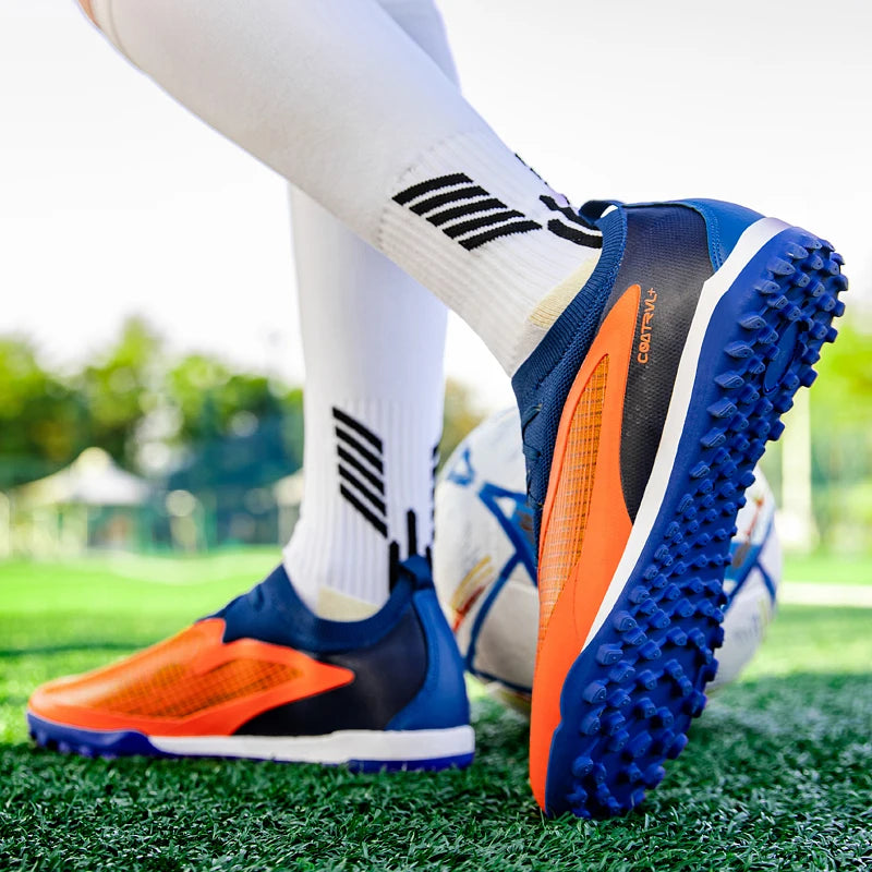 Botas de fútbol TF para hombre, zapatillas resistentes para cancha Society, transpirables para adulto, calzado masculino de fútbol para entrenamiento, alta calidad, con tacos