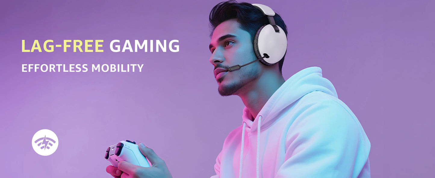 Casque Gaming Sans Fil Acinaci BL500 2.4G Bluetooth 5.3 et Filaire – Micro à Réduction de Bruit, Batterie 30H, Haut-Parleurs 50mm pour PC, PS5, PS4