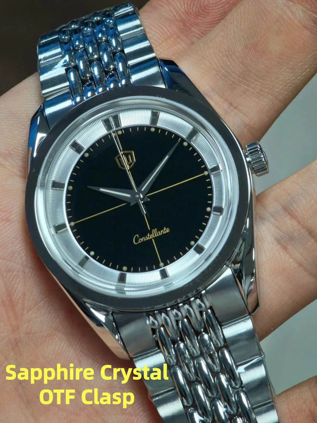 Watchdives WD1954 36mm VH31 Sweep Quartz Watch Sapphire Crystal 316L Steel 100M Water Resistant BGW9 Lume Men Watch