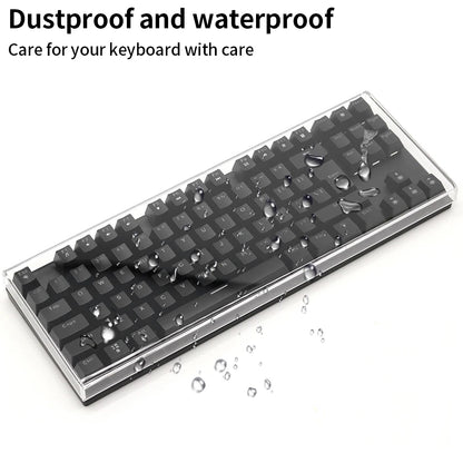 Funda protectora transparente de acrílico para teclado mecánico, cubierta antipolvo para teclado de 60/61/64 96 98 104/108 teclas, funda para ratón y teclado