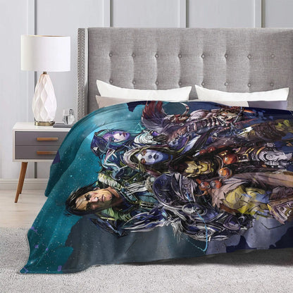 WOW World of Warcraft Arthas Retro Game Flannel Blanket  Super Warm Throw Blanket for Bedroom Camping Bedspread Sofa Bed Cover