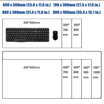 Anime World of Warcraft Deskmat Gaming Mouse Pad Computer Accessories XXL Lock Edge keyboard Mice carpet Gamer Mause Office Mats