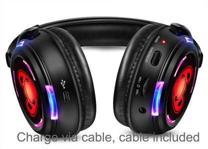 Auriculares inalámbricos Silent Disco RF LED para DJ y fiestas 863–865MHz/915MHz con iluminación LED de 3 canales y batería de 10H