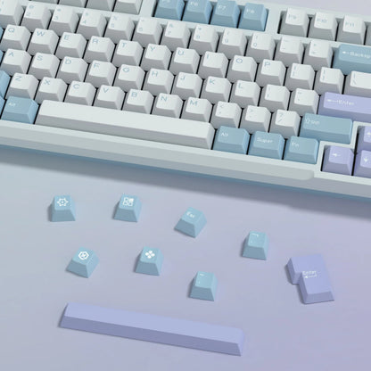 Keycaps KBDiy GMK Illusion perfil Cherry de PBT de doble inyección ISO para kit de teclado mecánico gamer, estilo retro gaming