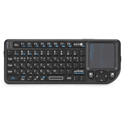 Tastiera wireless mini originale Rii X1 2.4GHz English/RU/ES/FR con TouchPad per Android TV Box/PC/Laptop
