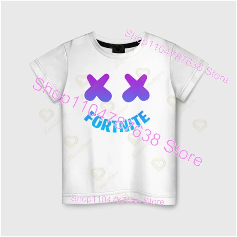 T-shirt Peely Fortnite girocollo estiva a maniche corte, top streetwear Battle Royale per abbigliamento casual