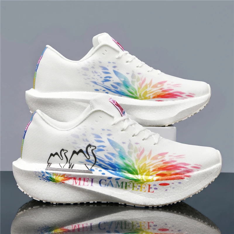 Scarpe da running 2026 con nuovo motivo Eagle, piastra in carbonio, scarpe sportive da maratona ultraleggere, traspiranti e ammortizzate per allenamento di corsa