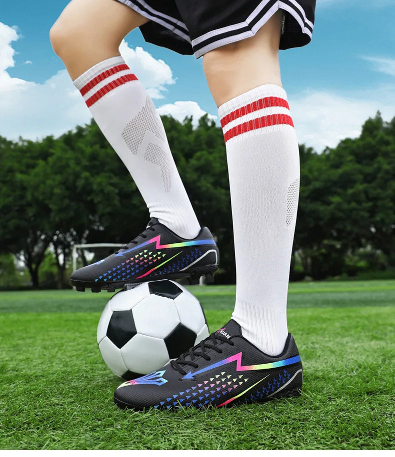 High Quality Mens Soccer Shoes Society Ultralight Turf Soccer Cleats Sneakers Training Football Boots Chuteira Campo 35-45