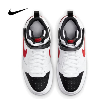Sneakers casual outdoor alte Nike Court Borough Mid 2 unisex junior con cinturino in velcro CD7782-110