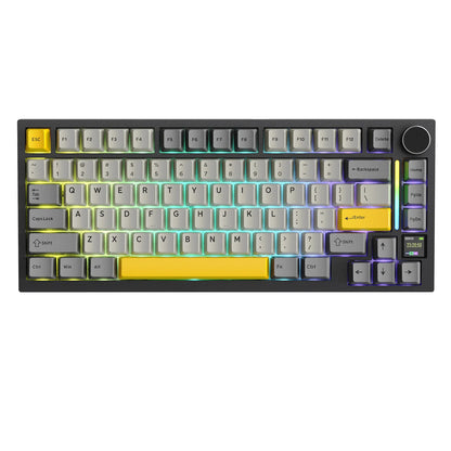 Attack Shark X820Ultra Wireless 75% Mechanical Gaming Keyboard with TFT Screen, Knob, Hot Swappable RGB, Bluetooth, 2.4GHz & USB-C