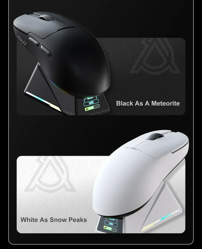 Mouse gaming Ajazz AJ159 PRO/APEX 8000Hz Rebound Rate Paw3950 con schermo a colori, supporto magnetico AJ159P per ufficio e gaming