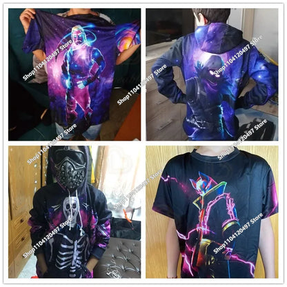Sudadera con capucha unisex Fortnite 2025 nueva con estampado 3D, abrigo casual, accesorio gaming, cosplay, ropa infantil y regalos