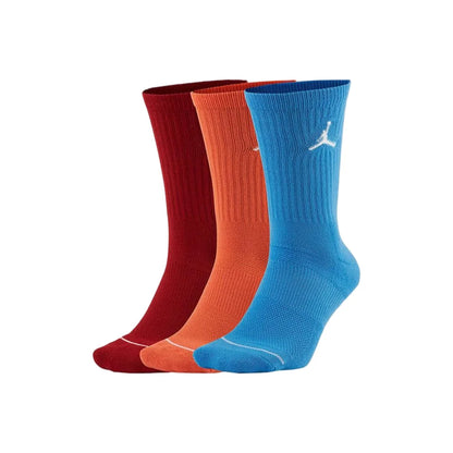 Nike Air Jordan Men's and Women's Knee-High Sports Socks, 3-Pack, Comfortable and Breathable Basketball Socks SX5544-017
