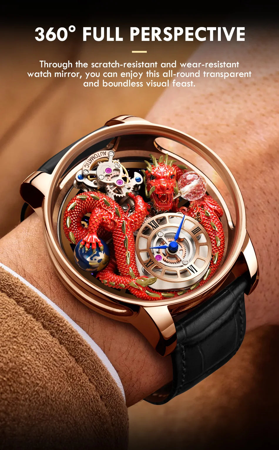 Orologio da uomo PINDU Design 2025 nuovo, Diamond Tourbillon, brand di lusso Astronomia, al quarzo, vetro zaffiro, impermeabile