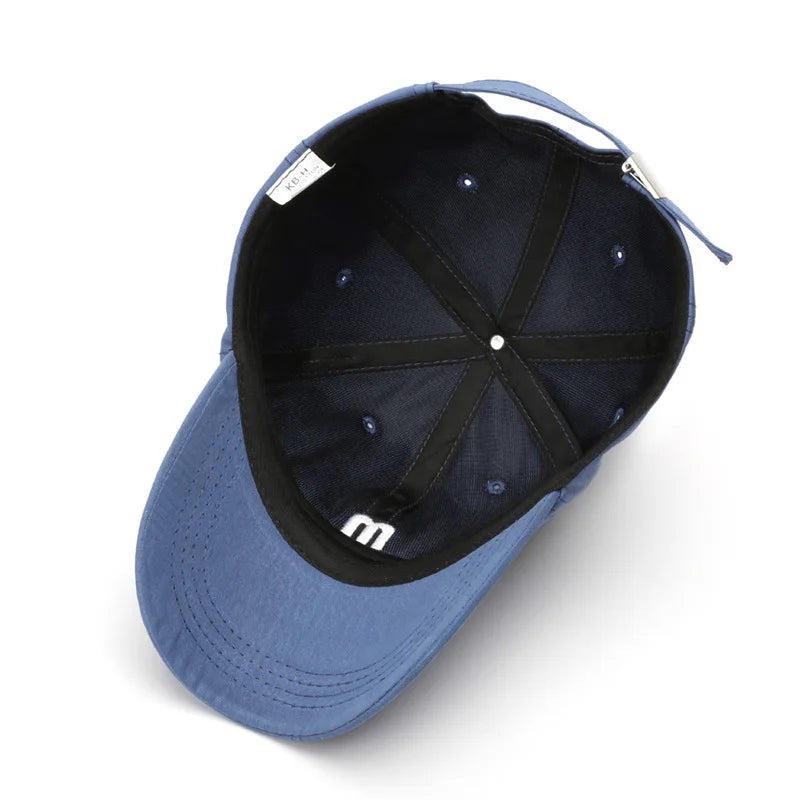 Fashion 100% Cotton Baseball Cap for Men and Women Letters Embroidered Snapback Hat Summer Sun Caps Unisex Casual Hip Hop Hats