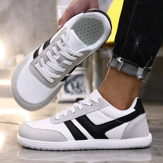Chaussures pieds nus à bout large pour hommes, chaussures de sport minimalistes avec semelles zéro goutte à goutte, la meilleure course en maille respirante de styliste pour hommes