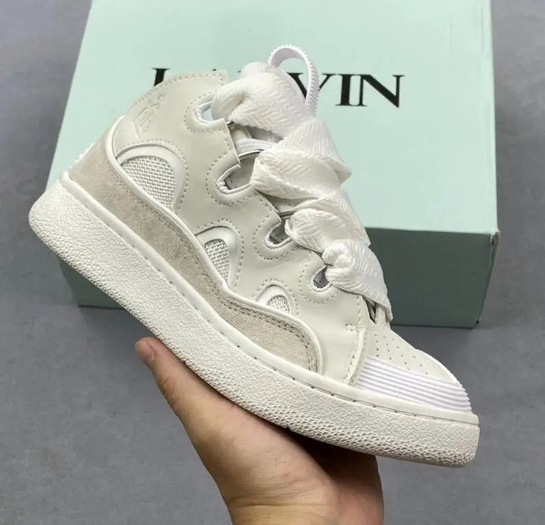 Men's and Women's Original Thick Soled Casual Sports Shoes LANVIN SPORT Fashion Casual Sneakers for Couples Skateboard Shoes