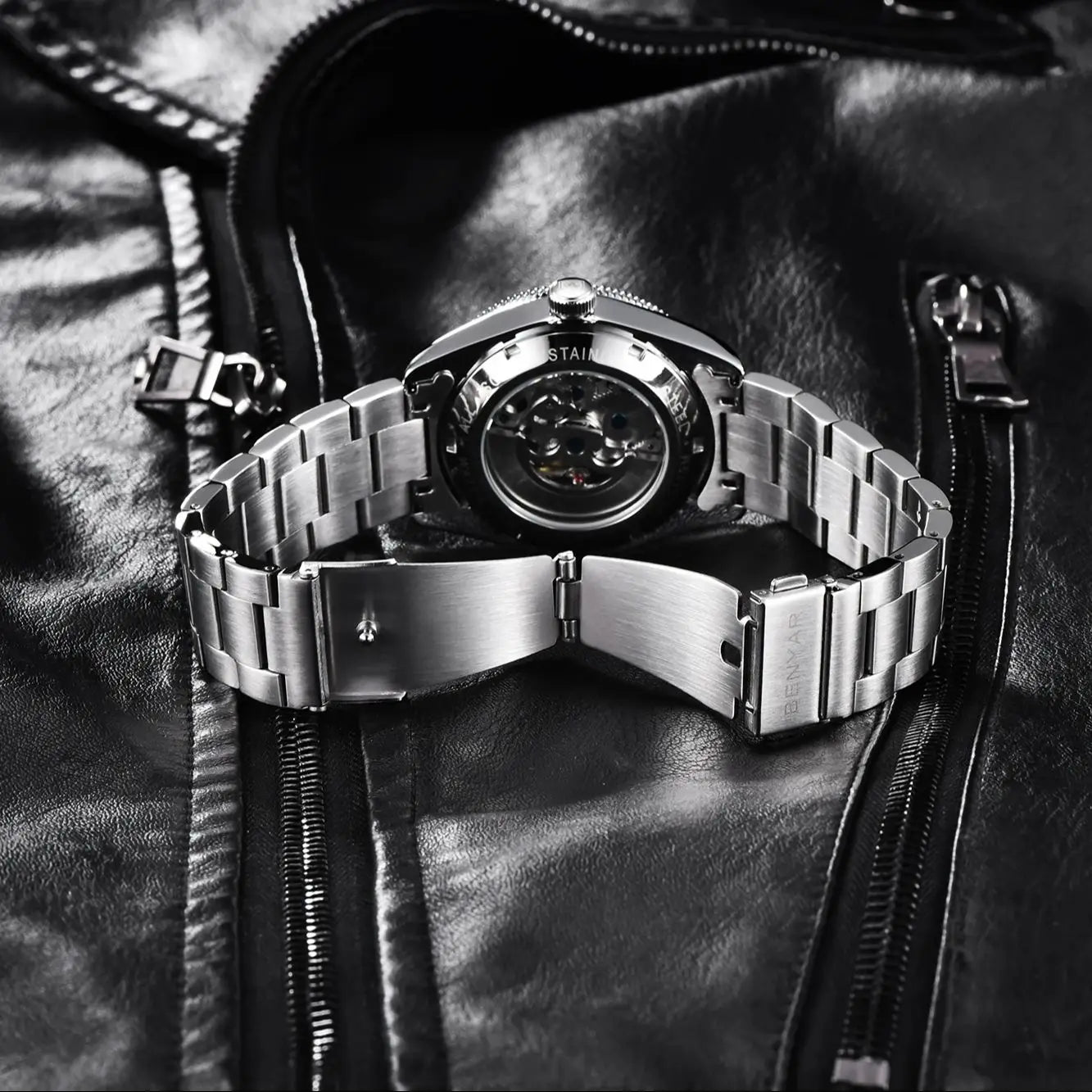 BENYAR 2026 New Men Watches Retro Black Mechanical Automatic luxury watch for men Waterproof Luminous Stainless steel wristwatch