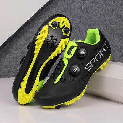 Zapatillas de ciclismo ultraligeras, transpirables y ligeras, con suelas rígidas compatibles con SPD para entrenamiento y competición en bicicleta de carretera y montaña