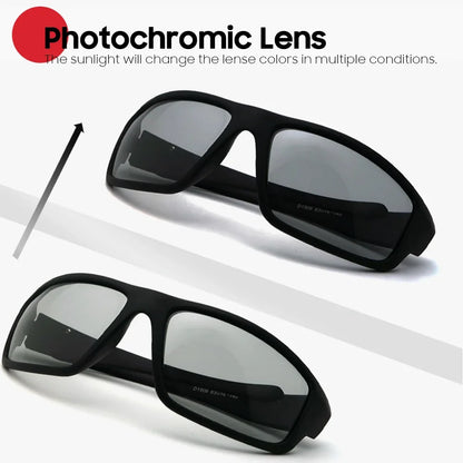 VIVIBEE Sports Men Photochromic Sunglasses Polarized Black Goggles Women Color Changing Driving Discoloration UV400 Sun Glasses