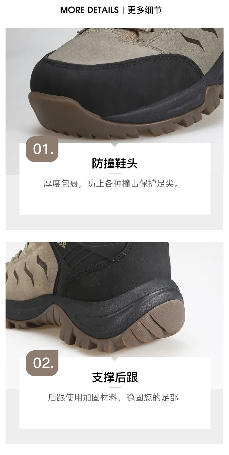 Zapatos de senderismo HUMTTO, botas de caza impermeables para hombre, botas tácticas de combate para desierto hasta el tobillo, botas de trekking para hombre y mujer, zapatillas cálidas de cuero