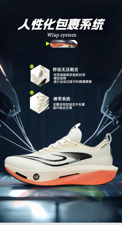Carbon Plate Sports Running Shoes Marathon Men Breathable Lightweight Women's Comfortable Athletic Nonskid Chunta Sneakers
