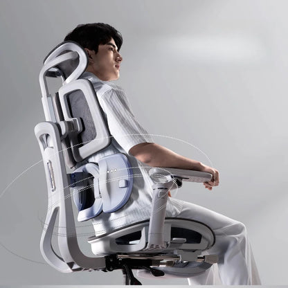 Silla de oficina de malla ergonómica ejecutiva para ordenador y gaming, mueble moderno giratorio con ruedas ajustable, silla gaming ergonómica