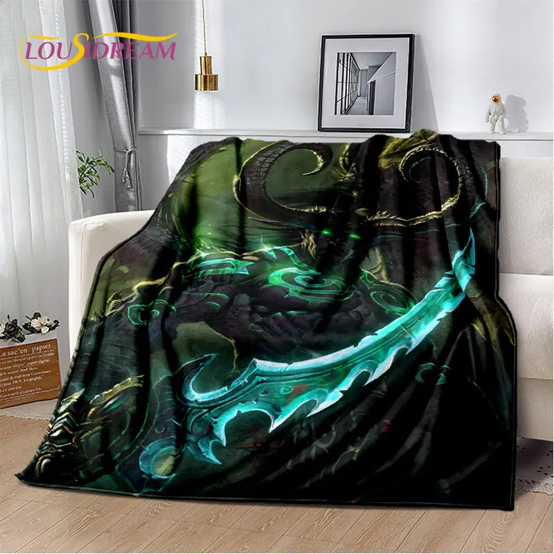 World of Warcraft, WOW, mekana plišana deka za gejmere, flanelska deka, prekrivač za dnevni boravak, spavaću sobu, krevet, kauč i piknik