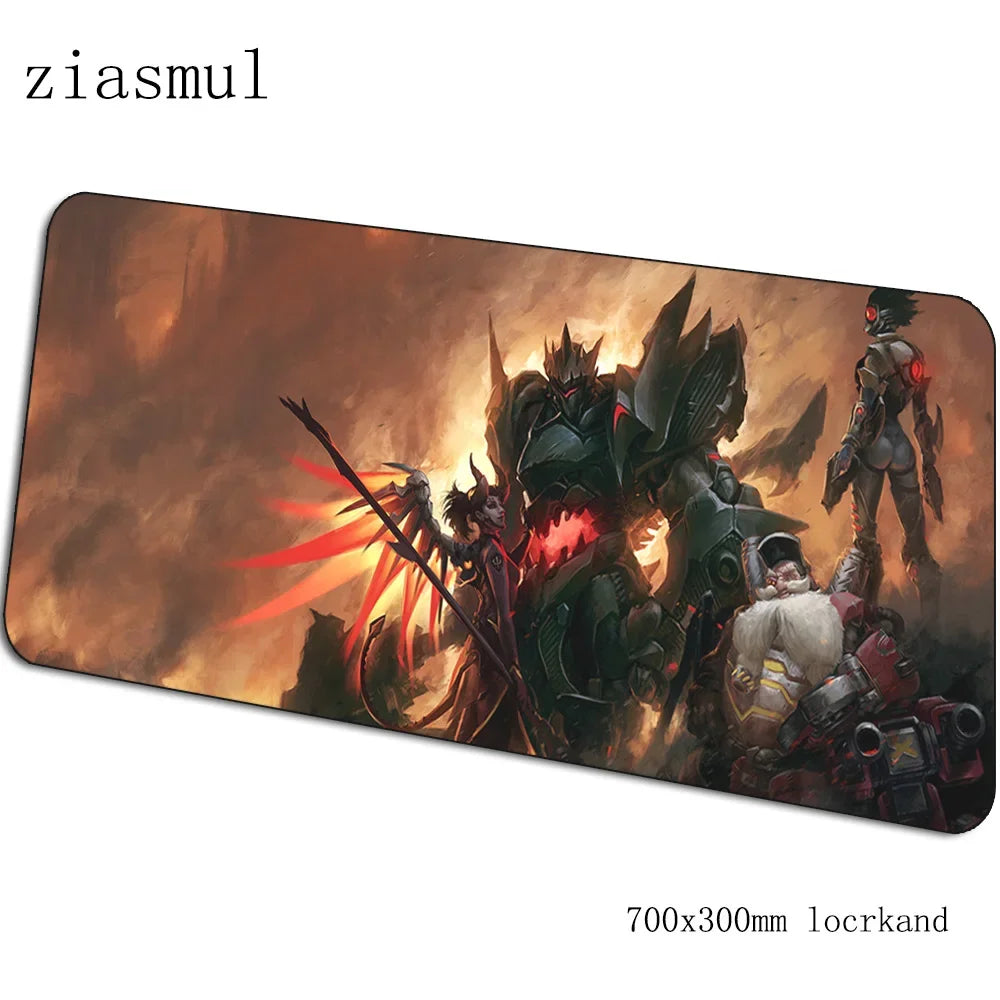 Alfombrilla de ratón Overwatch de dibujos animados para ordenador, 700x300x3mm, alfombrilla gaming grande Indie Pop para teclado, juegos de PC y escritorio gamer
