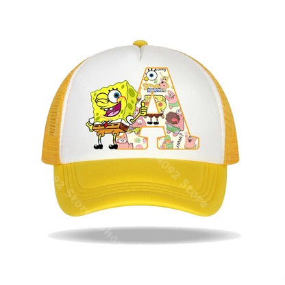 SpongeBob SquarePanted Baseball Cap Kids Adults Letter Print Sun Hats Anime Cartoon Adjustable Peaked Caps Summer Casual Hat New