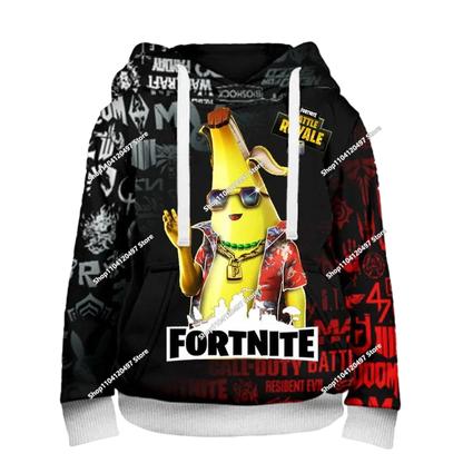 2025 New Fortnite Hoodies 3D Print Men's Hoodie Harajuku Long Sleeve Oversized Sweatshirt Man Hoodies Unisex Cosplay Clothing