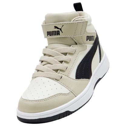 Baskets rétro mi-hautes confortables Puma Rebound V6 pour enfants 393832-30