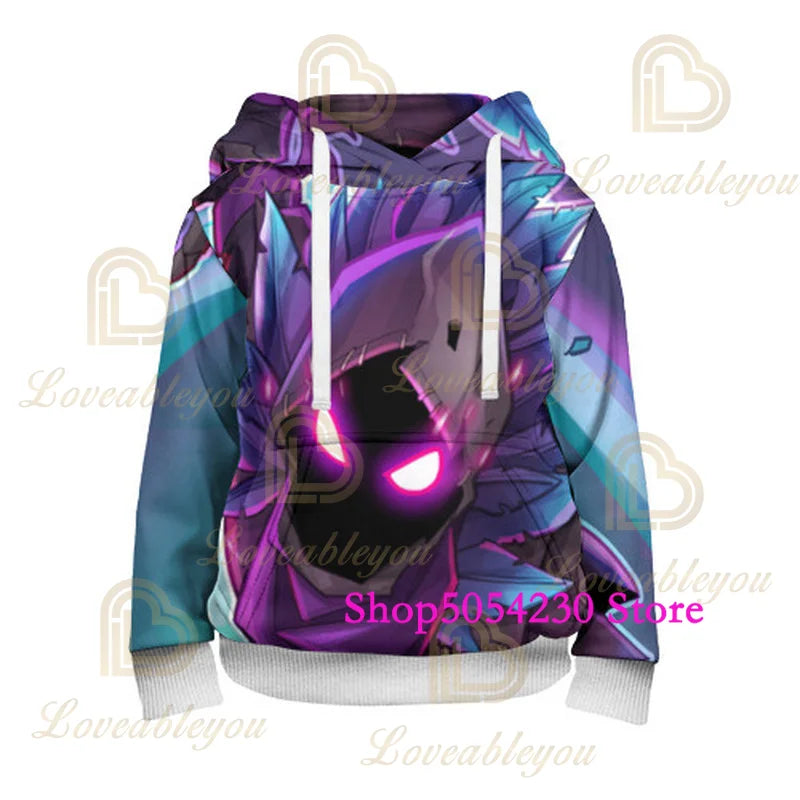 Sudadera con capucha de Fortnite con llama impresa en 3D, estilo Battle Royale de dibujos animados, para hombre y mujer, camiseta con capucha de héroe de videojuego para adolescentes