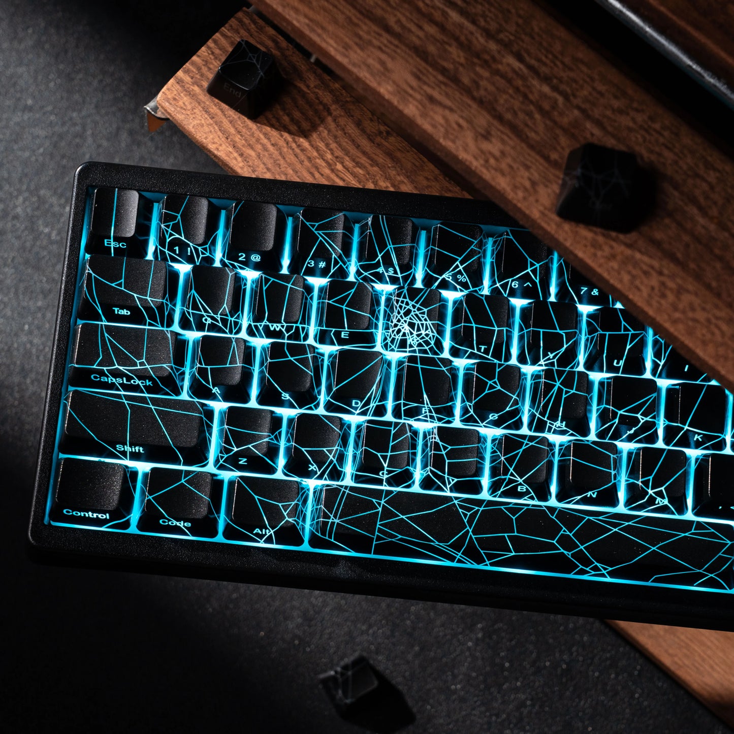 Teclado mecánico inalámbrico XVX M67 JadeStone con teclas IMD-Tech, trimodo, diseño topográfico blanco gamer y estructura gasket