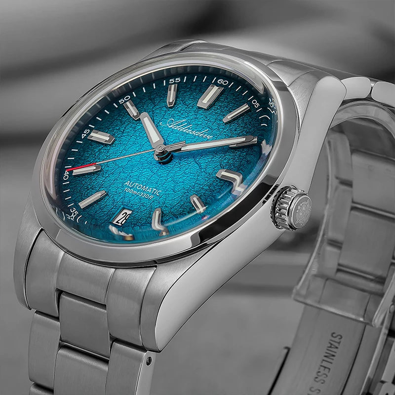 ADDIESDIVE 2026 New Luxury Personalized Watches 10BBar Bubble Mirror Glass Steel Analog Watches Super Luminous Mechanical Watch