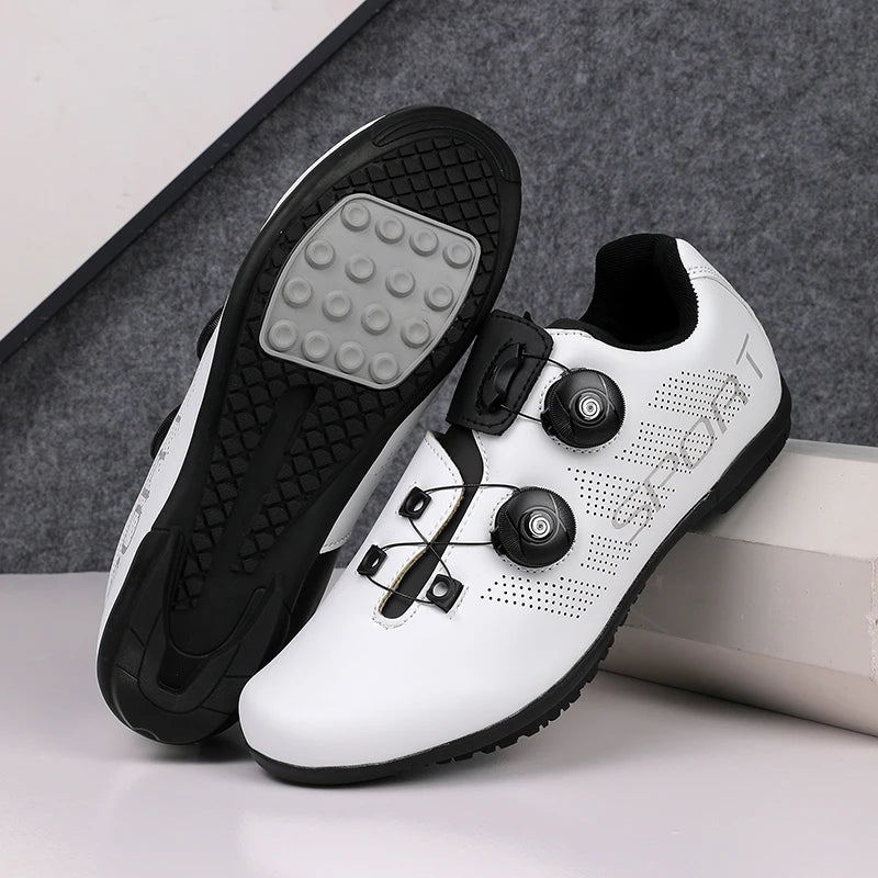 Zapatillas de ciclismo ultraligeras, transpirables y ligeras, con suelas rígidas compatibles con SPD para entrenamiento y competición en bicicleta de carretera y montaña