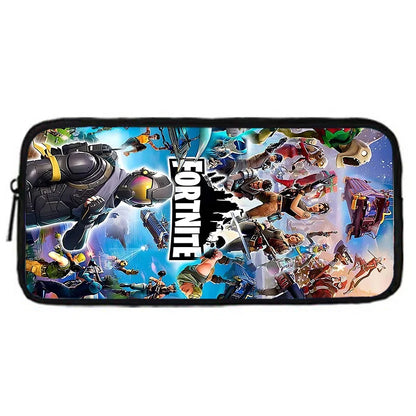 Mochila escolar infantil con bolso de hombro y estuches para lápices, bolsas escolares con diseño de juego popular F-FortniteS para niños y niñas, el mejor regalo