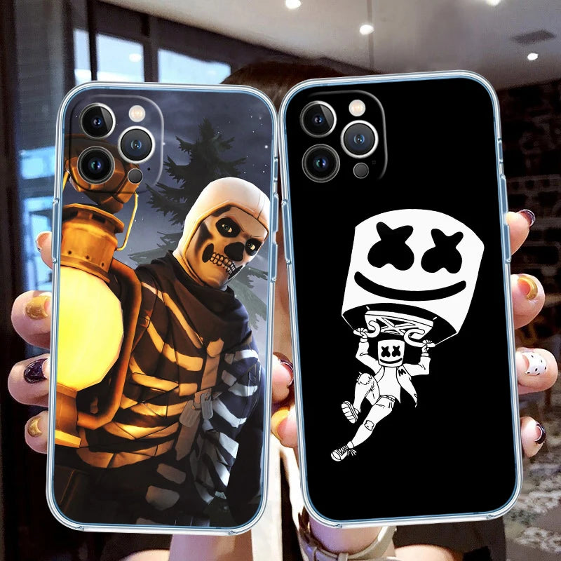 F-Fortnites-Poster transparente Handyhülle für Samsung Galaxy A04 A04S A14 A23 A34 A54 M23 M33 M52 M53