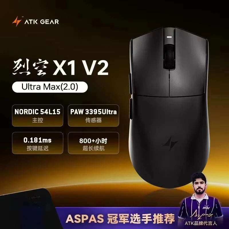Ratón gaming inalámbrico ATK Blazing Sky X1/X1V2 8K de baja latencia, ligero para FPS, Liekong E-sports, accesorios personalizados para PC