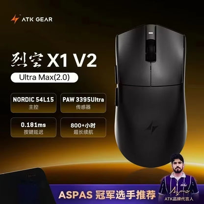 Ratón gaming inalámbrico ATK Blazing Sky X1/X1V2 8K de baja latencia, ligero para FPS, Liekong E-sports, accesorios personalizados para PC