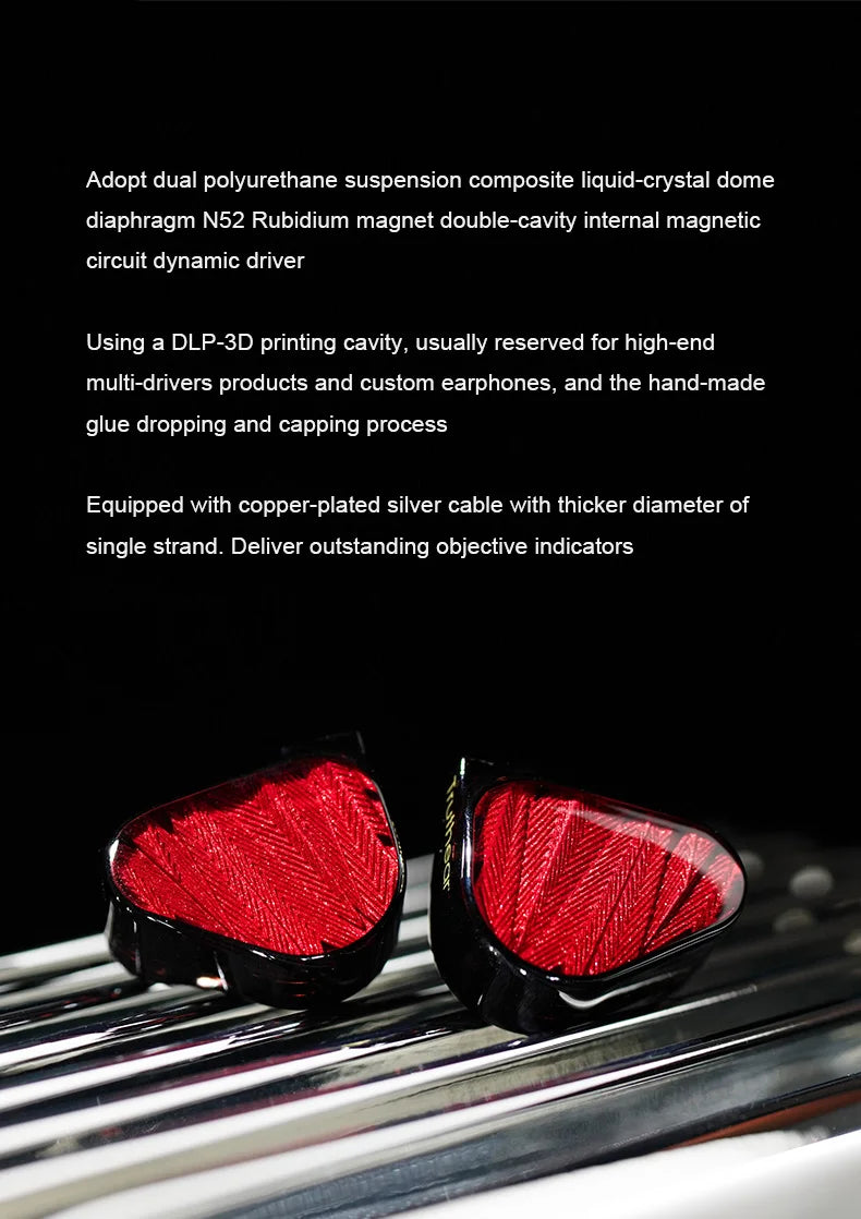 TRUTHEAR x Crinacle ZERO:RED Auricolari audiophile cablati in-ear con doppio driver dinamico 0.78 2Pin HiFi