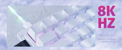 Teclado gaming mecánico ATTACK SHARK X68 HE Rapid Trigger 60% con cable, actuación ajustable, interruptor magnético Hall Effect, 8KH