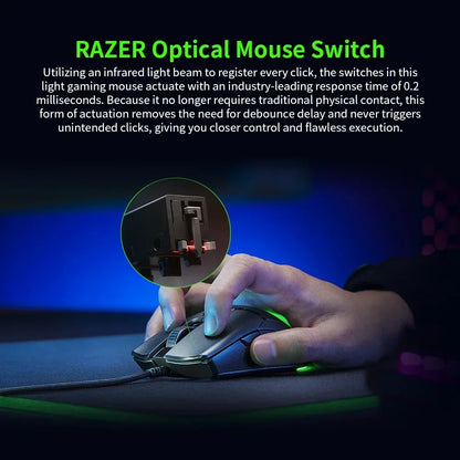 Razer Regalo de Año Nuevo Thunder Snake Viper Mini Ratón Gaming Esports con Cable para Ordenador y Portátil, Luz RGB, para Manos Pequeñas
