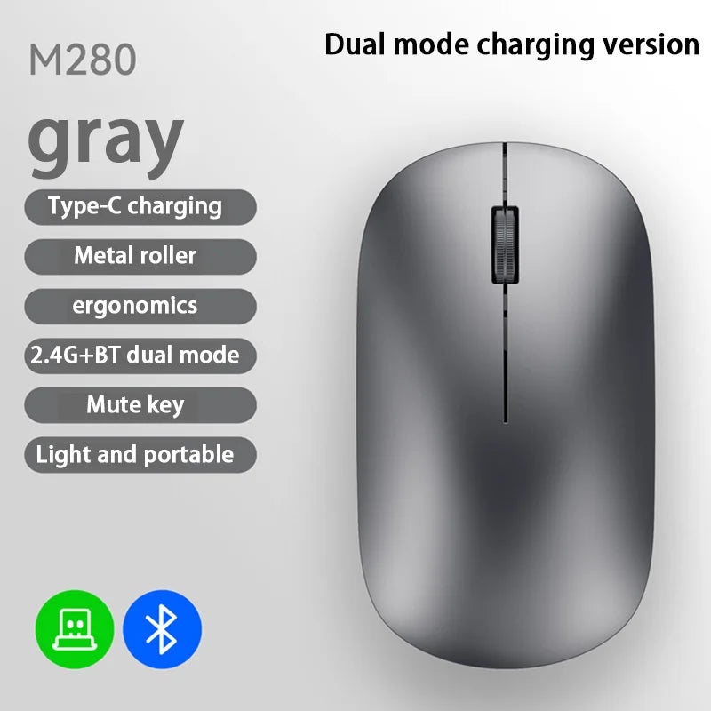 Lenovo Bluetooth Wireless Mouse 2.4G Dual Mode DPI Adjustable Type-C Rechargeable Silent Ergonomic Portable Office Mouse 2026 ﻿