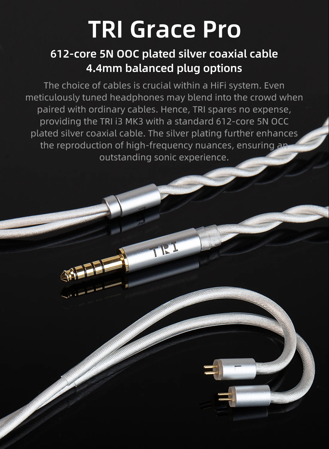 TRI I3 MK3 Hybrid In-Ear Earphones – 3rd Gen Planar BA DD HiFi Wired Earbuds High Resolution Audio