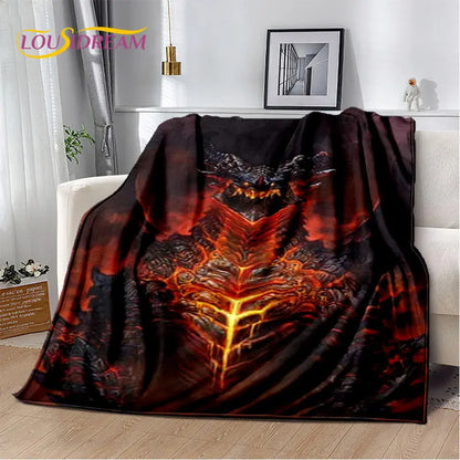 World of Warcraft, WOW, mekana plišana deka za gejmere, flanelska deka, prekrivač za dnevni boravak, spavaću sobu, krevet, kauč i piknik