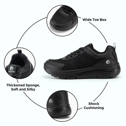 Scarpe da camminata FitVille da uomo, larghezza ampia, massima ammortizzazione, sneakers sportive leggere per alleviare il dolore da fascite plantare