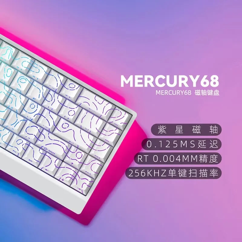 Tastiera meccanica IROK Carotmas Mercury68 con switch magnetici 8K, 68 tasti, RT 0.004mm, bassa latenza, gaming cablata personalizzata per PC, ideale come regalo