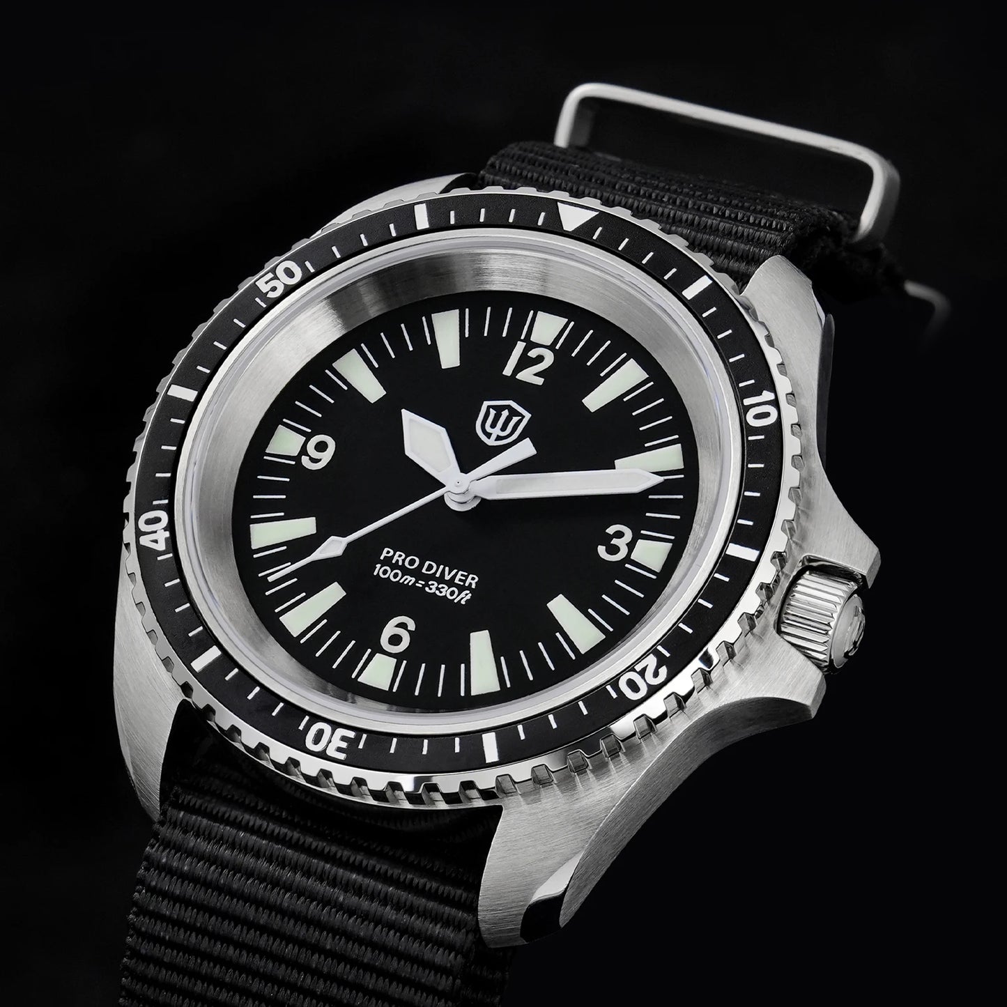 Orologio di lusso da uomo Watchdives WD1980 V3 con movimento al quarzo VH31 Sweep Seconds, vetro zaffiro con rivestimento AR e impermeabilità 10Bar