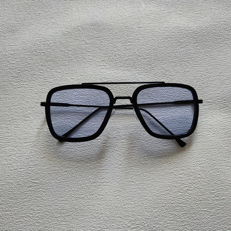 2024 New Square Men Sunglasses Fashion Metal Steampunk Sun Glasses For Women Trendy Outdoor Shades Eyewear Unisex Accessory